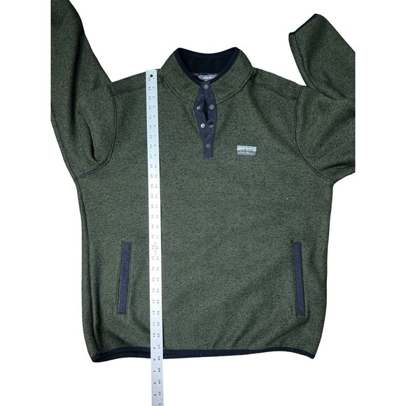 Eddie Bauer Men’s L Sweater Fleece Pullover Mens Quarter Snap Forest Night Green - Picture 7 of 7